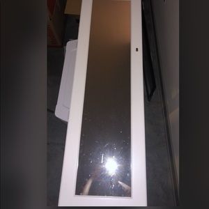 Over the door mirror with jewelry/makeup storage